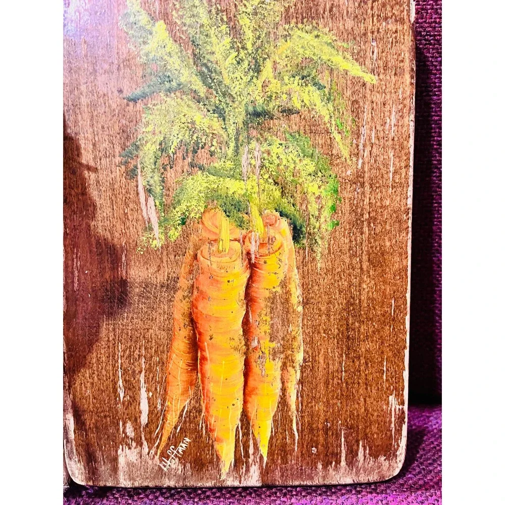 Vintage Carrot cutting board with bunny